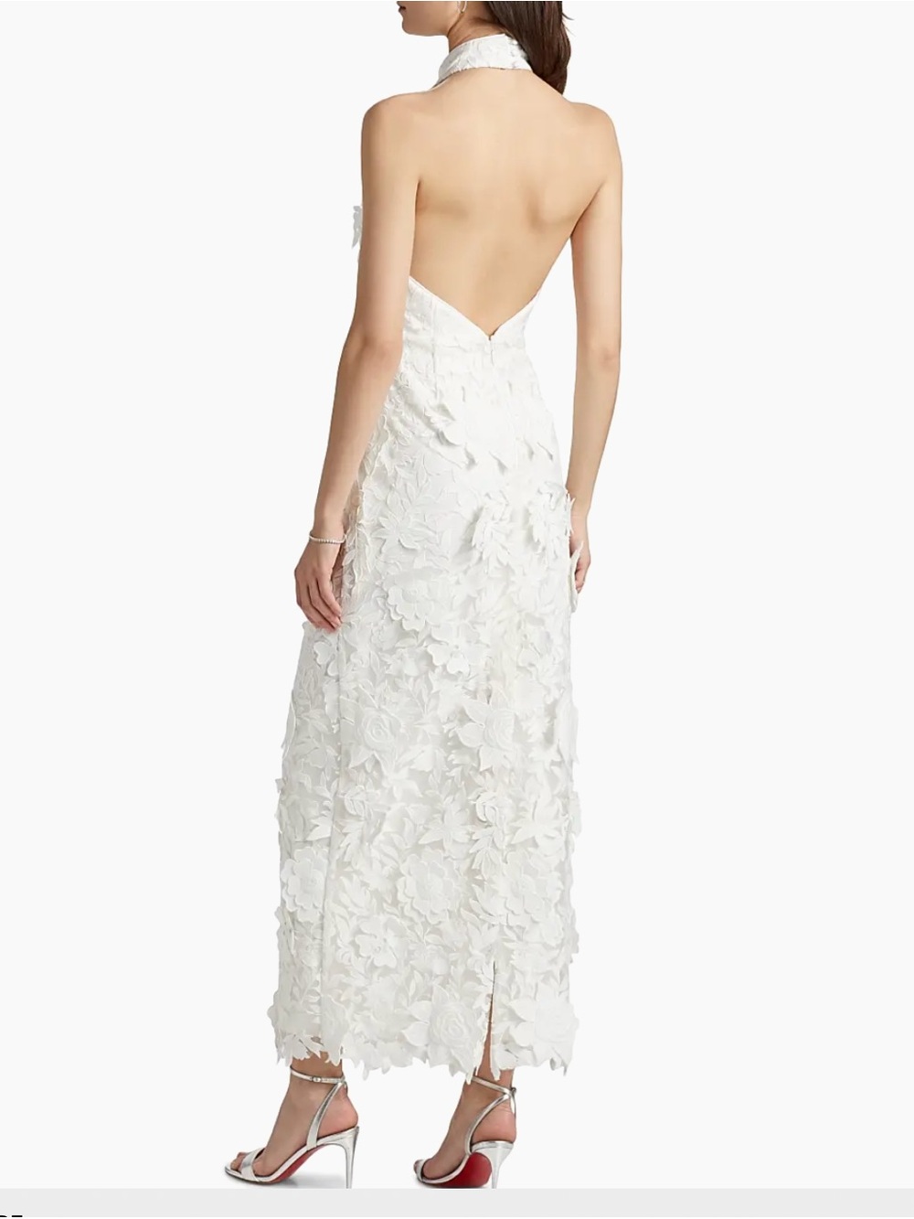 Milly Sofia 3D Floral Lace Halter top Dress Women’s size 4 - Picture 2 of 8